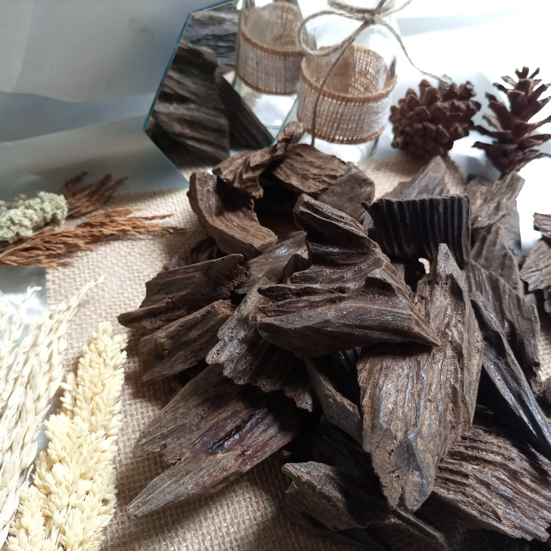 Indonesian agarwood deep cuts from Sumatra